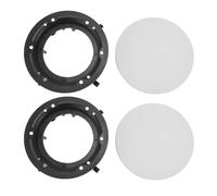 NOENNULL Ceiling Magnetic Metal Mesh Speaker Grille Cover Protective for Supermarket, Easy Installation for Home Theater, 2 Set, White 8.11"x7.72"x4.8"