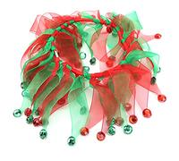 NOENNULL Colorful Chicken Dress Adjustable Collar for Festivals Decoration, Cute Dress for Hens, Halloween and Christmas Parties, Red and Green (One Size)