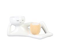 NOENNULL Cute Plant Pot Humanoid Resin Flower Pot Cactus Bonsai Planter Container, Funny Planter Home Office Desk Decor, Not Include Plants