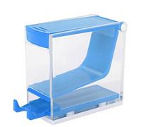 NOENNULL Dental Cotton Roll Dispenser Holder Organizer Hygienic Cotton Roll Divider Professional Clinic Home Use Transparent Press Type (Blue)