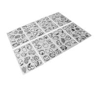NOENNULL DIY Fruit Vegetable Pattern Heat Shrink Sheet Set Creative Shrinky Art Paper for Crafts, Decorations, Jewelry, 8 Pieces/Pack (Fruit Type )