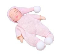 NOENNULL Dollhouse Porcelain Baby 1:12 Scale Mini Pink Sweater Figure for DIY Dollhouse Building Kids Gift