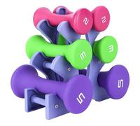 NOENNULL Dumbbell Set 6 Pieces Hand Fitness Weights Set Holder 2Lb 3Lb 5Lb Bodybuilding Training Equipment