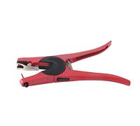 NOENNULL Ear Tag Plier Efficient Durable Puncher Tagger Tool for Livestock Cattles Red Aluminum Alloy for Pigs Sheep Dogs