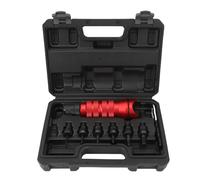 NOENNULL Electric Rivet Drill Adapter Kit, Rivet Nut Kit with 6 Interchangeable Heads, Carrying Case, Portable Cordless Drill Adapter Nuts for Installation Maintenance