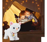 NOENNULL Electronic Plush Robot Cat Toy Interactive and Adorable Voice Control and Touch Control Bell Cat Toy for Kids, Made of Short Plush for a Colorful Childhood (#2)