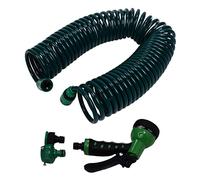NOENNULL EVA Spiral Garden Water Hose 15M/49.2ft 7 Modes Telescopic Spring Pipe for Car Wash Garden Accessories