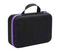 NOENNULL Fabric Cutter Holder Bag, Large Cordless Electric Scissors Box with Elastic Bands, Carrying Storage Box for Fabric Cutting Tools, Oxford and EVA Material, Purple Side