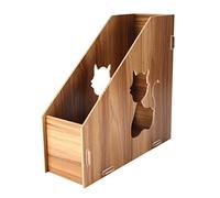 NOENNULL File Organizer for The Desk, Modern Desk Organizer with Hollow Out Cat Pattern, Magazine Collector, File Sorter for Desktop Organization in The Home
