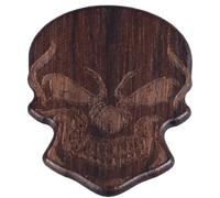 NOENNULL Guitar Pick - Cool Skull Guitar Pick for Halloween, Horrifying Solid Wood Musical Instrument Accessories (Type B(chacate Preto))