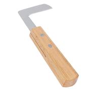 NOENNULL Hand Hoof Forging Tool, Multifunctional Hoof Cutter, Hoof with Wooden Handle, Left or Right Hand Hoof Cutting Tool for Ranches, Farms