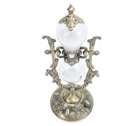 NOENNULL Hourglass Timer Hourglass 30 Minute Antique Metal Vintage Engraving for Home Salon Spa Yoga Meditation Office Desk Decoration (Green Bronze)