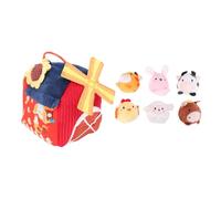 NOENNULL Interactive Baby Toys Surprise Barn with Stuffed Animals, Farm Toy Set with Plush Animals & Sounds for Toddlers 6-12 Months, Infant Learning Toys 0-6 Months, Gift
