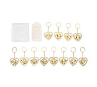 NOENNULL Key Pendant Set, 12 Pieces Heart Foot Modeling Key Chain Zinc Alloy Pendant Decorative Love for Baby Showers