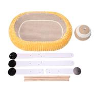 NOENNULL Kitten Hammock Scratching Ball Integrated Cat Scratcher Bed Hammock Lounge with Comfy Resting Area, Promotes Scratching Habits for Small Cats