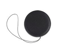 NOENNULL Leather Camera Lens Cap, Lens Protective Cap Retro Lens Cap PU Leather Lens Cover with Anti Loss Rope Fit for Mini 99 Instant Camera (Black)