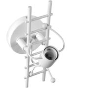 NOENNULL LED Wall Light Modern Art Decoration Sconce E27 Creative for Children's Room Restaurant Kitchen Metal Black 11" X 6.7" X 3.9" Children's Bedrooms, Restaurants, Cafes (White)