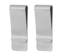 NOENNULL Metal Money Clips Durable Credit Card Holders for Men, Scratch-Resistant Wallets for Organizing Cash and ID Cards, 2Pcs Stainless Steel Clips Suitable for Any Occasion (Silver)