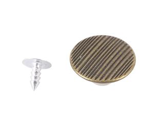 NOENNULL Metallic Threaded Strip Pattern Iron Cap Buttons 125 Sets Combo Thread Rivet Buttons for Pants, Shirts, Jackets Bronze Color 17mm