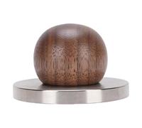 NOENNULL Mini Coffee Press Stainless Steel Compact Portable Home Coffee Press 304 Stainless Steel Walnut Wood (53mm)