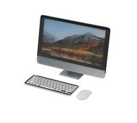 NOENNULL Miniature Realistic Dollhouse Computer Set with Keyboard and Mouse for Simulating Dollhouse Scenes in 1:12 Scale Safe Plastic Materials (Three Piece Computer Set)