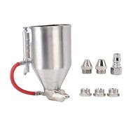 NOENNULL Mortar Spray Gun, 2 Gallon Stainless Steel Cement Plaster Sprayer with Adjustable Nozzle - Air Powered Hopper Gun for Exterior Wall Painting, Texturing, and Refractory Coating,