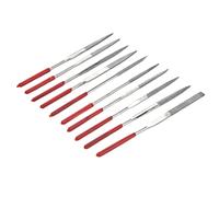 NOENNULL Needle File Set Hardened Sturdy Durable Comfortable Handle Convenient Jewelry Files for Shaping Carving 10Pcs Mini Needle File Set (4 * 160mm)