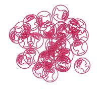 NOENNULL Paper Clamp/Holder Set, 30 Pieces Small Human Head Shaped Paper Clips, Non-Slip Bookmark Clips, Small Multi-Purpose for Office, School, Red, for