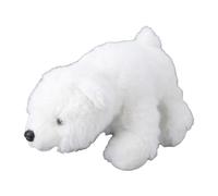NOENNULL Polar Bear Plush Toy, Super Soft Stuffed Animal with Elastic Body for Lifelike Poses, Cute Bag Pendant Decor, Gift for Kids & Girls
