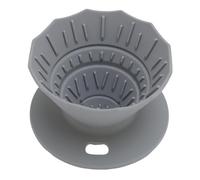 NOENNULL Pour Over Coffee Filter, Food Grade Silicone, Foldable, Portable, Hand Brewed Coffee Filter Holder, Making Accessories (Gray)