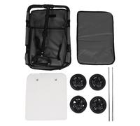 NOENNULL Push Lightweight Foldable Pet Stroller with Front V-Tilt, Multifunctional Pet Trolley for Outdoor Travel, Camping (Grey)