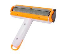 NOENNULL Roller Pet Hair Remover for Couch, Reusable Lint Roller for Cat & Dog Hair Multifunction Double Sided Fuzz Lint Brush for Sofa Couch Carpet Rugs Car Seats Bedding (White and Orange)