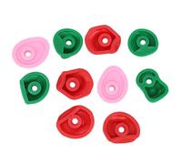 NOENNULL Sets of 10 Multicoloured, Large Climbing Grips, Climbing Rocks, Outdoor Indoor Home Playgrounds, DIY Climbing Wall Grip Sets with Safe Mounting Parts (Small Size, 10 (Small size 10 pieces)