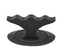 NOENNULL Silicone Nail Art Finger Rest, Whale Tail Silicone Nail Finger Holder with Suction Cup Base for Manicure Support Stand with Balanced Universal Size Compatibility (Black)