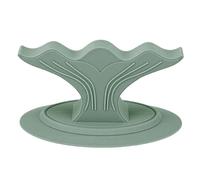 NOENNULL Silicone Nail Art Finger Rest, Whale Tail Silicone Nail Finger Holder with Suction Cup Base for Manicure Support Stand with Balanced Universal Size Compatibility (Green)