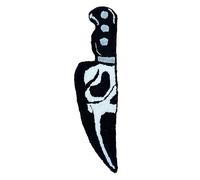 NOENNULL Skull Knife Bath Mat - Halloween Rug Bathroom Decor Gothic Home Decor Horror Goth Room Rug Gothic Bedroom Kitchen Whimsigoth Oddities and Curiosities Spooky Gifts (88.9CM)