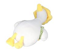 NOENNULL Soft Duck Plush Toy, Cute Thick Body, Luminous Eyes, Flower Hats, Backpacks for and Adults (Yellow)