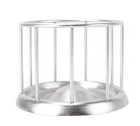 NOENNULL Stainless Steel Tortoise Feeder with Round Railing, Food Dish Basin Aquarium Turtles Food Tray Dispenser Feeding Tool Food and Water Dish Feeder Bowl for Home Pet Store (Small)