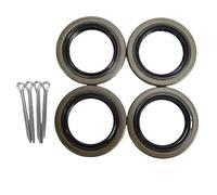 NOENNULL Trailer Bearing Grease Seal, 171255TB Trailer Axle Hub Wheel Grease Seals Replacement Kit with 4 Seals for Axles 3500 Lbs 84 Spindle, Fits Most 5 Lug Hubs, Keeps Dirt Out