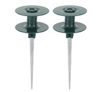 NOENNULL Universal Durable Hose Guide Spikes for Garden Yard Lawn, Labor Saving Design for Plant Protection, 2pcs Water Pipe Guide Wheels for Various Hoses