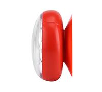 NOENNULL Wall Clock, Mini Alarm Clock, ABS Clock, Round Wall Clock, Waterproof Clock, Modern Decorative Clock Kitchen, Home, Living Room, Bedroom, School (Red)