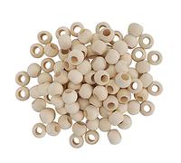 NOENNULL Wooden Beads Colorful 20mm Diameter for DIY Jewelry Making, 100Pcs Round Hole Necklace Ball Spacer, Eco-Friendly Material, Ideal for Bracelets, Necklaces, and Crafts