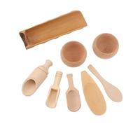 NOENNULL Wooden Bowls Scoop Toys Sensory Bin Tools Toy Pre Teaching Safe Educational Wooden Bowls Scoop Toys for Transfer Work Fine Motor Learning