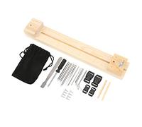 NOENNULL Wooden Weaving Frame Steel Needle Set - Paracord Bracelet Making Kit for DIY Craft, Survival Bracelets, and Macrame Projects