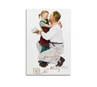 Nörman Rockwell Outstanding Paintings SHE GAVE ME A PARKER 61 (HAPPY BIRTHDAY TO DAD) Exquisite Poster Picture Print Wall Art Painting Canvas Artworks Idea Room Aesthetic 16x24inch(40x60cm)