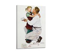 Nörman Rockwell Outstanding Paintings SHE GAVE ME A PARKER 61 (HAPPY BIRTHDAY TO DAD) Exquisite Poster Picture Print Canvas Wall Paint Arts Decor Modern Home Artworks Idea 12x18inch(30x45cm)