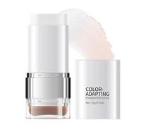 Noerrors 2 in 1 Colour Changing Foundation Stick for Mature Skin, White Color Change Face Foundation with Brush, Full Coverage Match for All Skin Types, Concealer Contour Makeup,01Ivory White