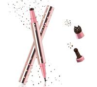 Noerrors 2 in 1 Freckle Stamp Pen, Magic Dark Brown Fake Freckles Stamp with Soft Dot Pen for Natural Lifelike Look, Waterproof Faux Freckles Tint Marker Stain Sun-Kissed Makeup #03Cocoa Smudgy