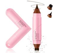 Noerrors 2 in 1 Rotating Freckle Stamp&Eyeliner Pen, Magic Liquid Faux Freckles 6 Soft Dots Pens&Eye Liner, Waterproof Fake Freckles Marker Stain for Natural Lifelike Sun-kissed Makeup, 02Light Brown