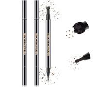 Noerrors 2pcs Light Brown Dual Ended Freckle Stamp Pen, 2 in 1 Magic Faux Freckles Pen, Waterproof Liquid Soft Dot with Single Fake Freckles Stain Marker for Natural Lifelike Sunkissed Makeup